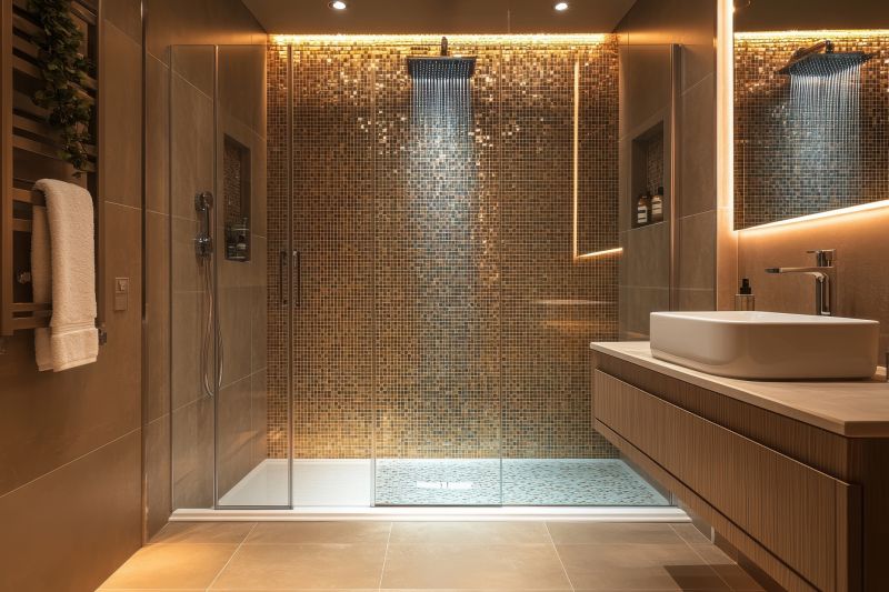Luxurious Shower with Glass Doors